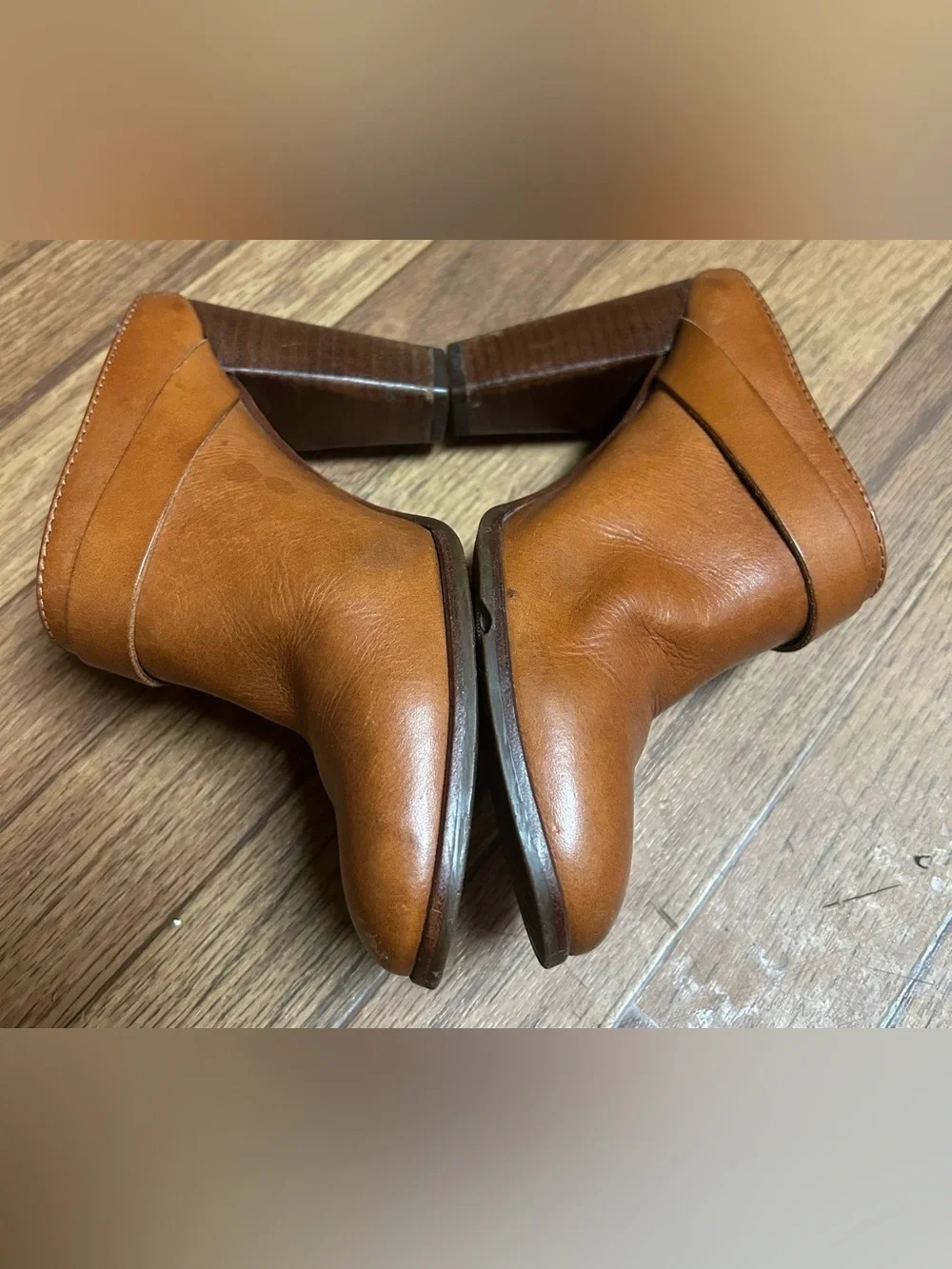 FRYE Men's Tan Leather Clog Mules